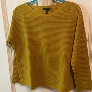 Eileen Fisher wool boxy sweater yellow
